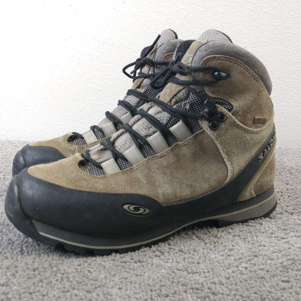 Salomon Contagrip GTX Trail Womens Size 8.5 Hiking Boots Waterproof Shoes Brown